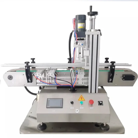 Schreibtischtyp Parfümflaschenverschlussmaschine Glasflaschenverschließmaschine Orale Verriegelungsmaschine Kappe Haustierflaschenverschließmaschine Halbautomatisch